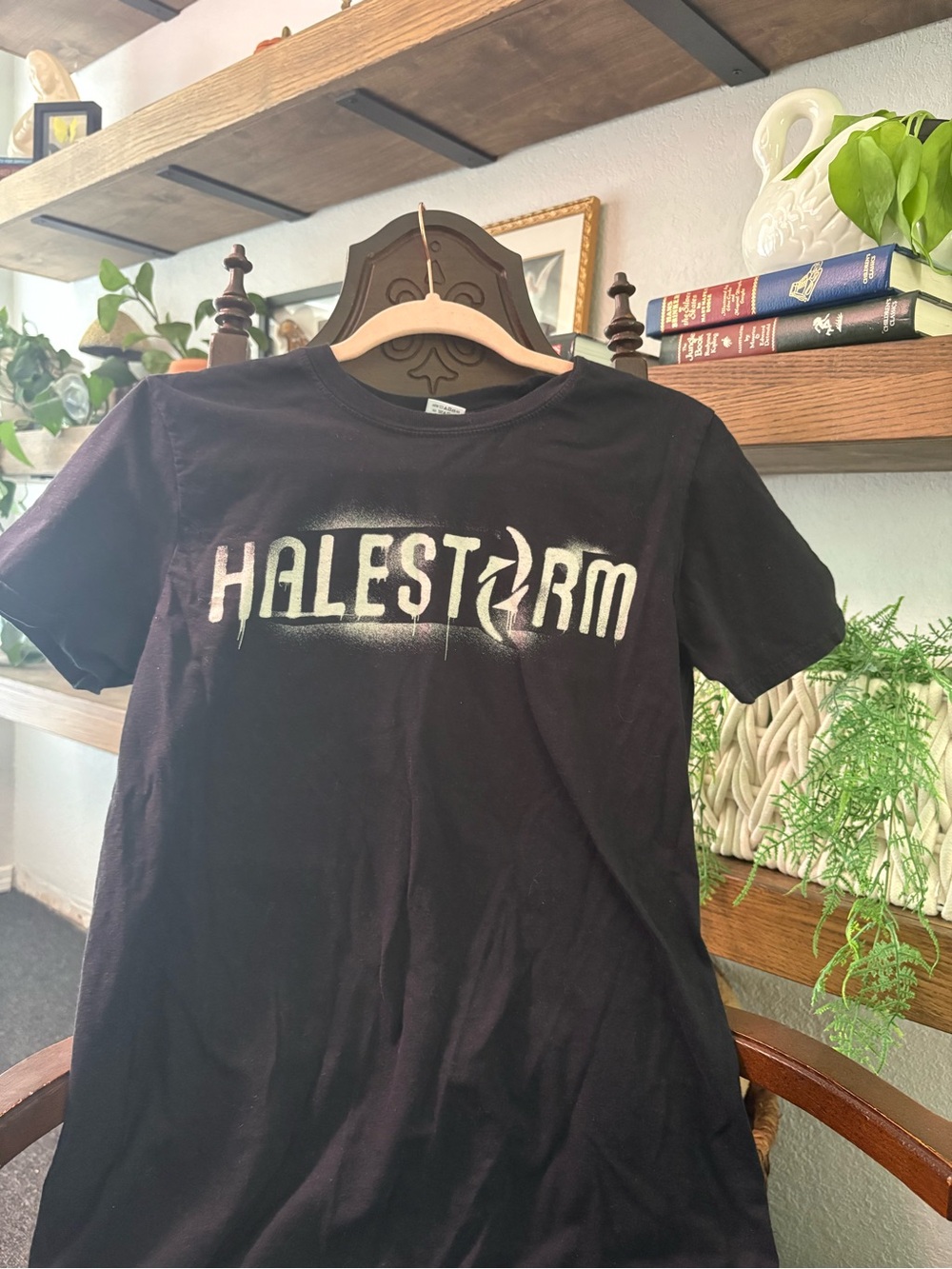 Halestorm Black Band Tee with White Logo
